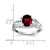 14k White Gold 8x6mm Oval Garnet AA Diamond ring Y4684GA/AA