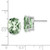 14kw 12x10 Oval Green Quartz Earrings XE91WAG