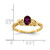 14k 6x4mm Oval Rhodolite Garnet AA Diamond ring Y4690RG/AA