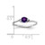 14k White Gold 4mm Amethyst A Diamond ring Y4713AM/A