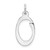 14KW White Gold Script Letter O Initial Charm YC249O