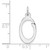 14KW White Gold Script Letter O Initial Charm YC249O