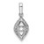 14K White Gold Family Jewelry Genuine Stone & Diamond Set Pendant XMPW32/1GY