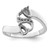 14k White Gold Synthetic Family Jewelry Ring XMR89/2WSY