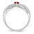 14k White Gold 1 Synthetic Stone Family Ring XMRW51/1SY