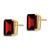 14k Emerald Cut Garnet Stud Earrings XE70GA
