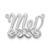 Sterling Silver/Rhodium-plated Small Polished Name Plate XNA1061SS