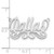 Sterling Silver/Rhodium-plated Small Polished Name Plate XNA1061SS