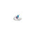 Sterling Silver Rhodium-plated Synthetic 2 Stone Mother's Ring XMR90/2SS-5
