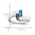 Sterling Silver Rhodium-plated Synthetic 2 Stone Mother's Ring XMR90/2SS-5