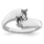 Sterling Silver Rhodium-plated Synthetic 2 Stone Mother's Ring XMR90/2SS-5