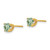 14k 5mm Heart Green Quartz Earrings XE97AG