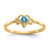 14K Blue Topaz Birthstone Heart Ring YC435