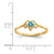 14K Blue Topaz Birthstone Heart Ring YC435