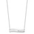 14k White Gold Medium BRADLEY HAND Curved Bar Necklace XNA1073W