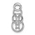 14k White Gold 4 Synthetic Stone Family Pendant XMPW51/4SY