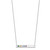 14KW 5 Birthstone w/ 18k Rhodium Plated Bezels Large Bar Necklace XNA1085/5W