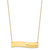 14k Medium Yellow Gold Medium BRADLEY HAND Curved Bar Necklace XNA1072Y