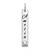 14k WG Small Epoxy Name w/ 14k Rhod-pld Bezel BS Bar Charm XNA1098W