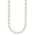 14k White Gold 5-8mm White Near Round Freshwater Cultured Pearl Necklace XF573-18