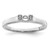 14K White Gold Family Jewelry Genuine Stone & Diamond Set Ring XMRW35/1GY