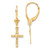10K Textured Heart In Cross Leverback Earrings 10TF1774