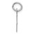 14K White Gold Small Slanted Block Letter F Initial Charm YC645F