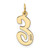 14k Large Script Letter E Initial Charm YC662E