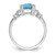 10k White Gold Diamond and Blue Topaz Ring 10X211