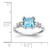 10k White Gold Diamond and Blue Topaz Ring 10X211