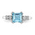 10k White Gold Diamond and Blue Topaz Ring 10X211