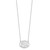 14k White Gold Oval Monogram Necklace XNA577W