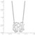 14k White Gold Small Monogram Necklace XNA528W