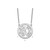 Sterling Silver/Rhodium-plated Small Family Monogram Necklace XNA569SS