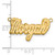 14k Yellow Gold 3D Satin Diamond-cut Name Plate XNA251Y