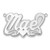 Sterling Silver/Rhodium-plated 3D Polished Heart Name Plate XNA237SS