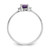 10k White Gold Polished Genuine Diamond & Amethyst Birthstone Ring 10XBR215