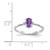 10k White Gold Polished Genuine Diamond & Amethyst Birthstone Ring 10XBR215