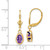 14k 7x5mm Oval Amethyst Leverback Earrings XLB106AM