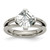 Chisel Titanium Polished with CZ Ring TB375-8