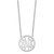 Sterling Silver/Rhodium-plated Round Monogram Necklace XNA563SS