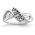 14k White Gold Synthetic 3 stone Family Jewelry Ring XMR12/3WSY