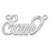 14k White Gold Diamond-cut Name Plate XNA162W