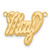 14k Yellow Gold 3D Diamond-cut Name Plate XNA246Y