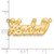 14k Yellow Gold 3D Diamond-cut Name Plate XNA246Y