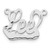 Sterling Silver/Rhodium-plated Diamond-cut Underlined Name Plate XNA163SS