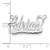 Sterling Silver/Rhodium-plated Diamond-cut Underlined Name Plate XNA163SS
