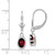 14k White Gold 7x5mm Oval Garnet Leverback Earrings XLB106WGA