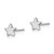 14k White Gold Polished Star Post Earrings TE651W