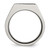 Chisel Titanium Brushed and Polished Black IP-plated CZ Signet Ring TB430-11